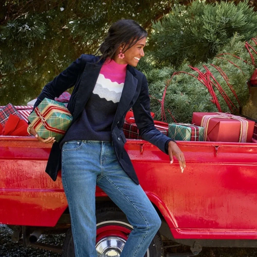 Talbots MOCKNECK SWEATER - SCALLOPED YOKE NWT - Picture 3 of 14